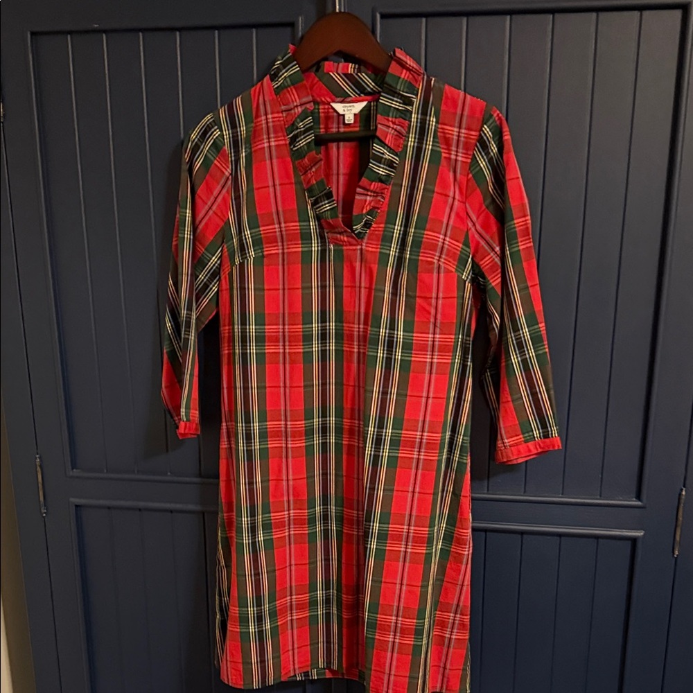 Crown & Ivy Red and Green Plaid Dress